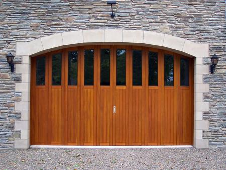 Glazed Timber Round the Corner Door